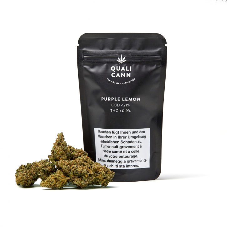 Qualicann Purple Lemon CBD Hanfblüten Tabakersatz